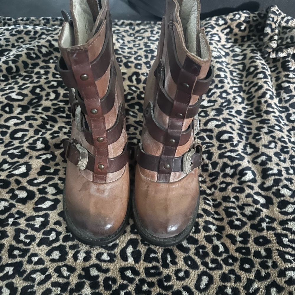 Freebird by Steven Brown Multi-Strap Heeled Boots